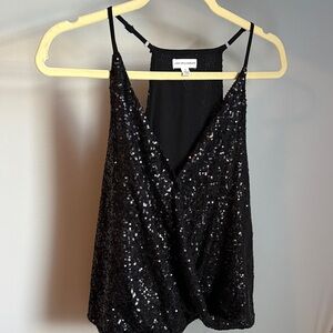 Love on a Hanger Black Sequin Camisole